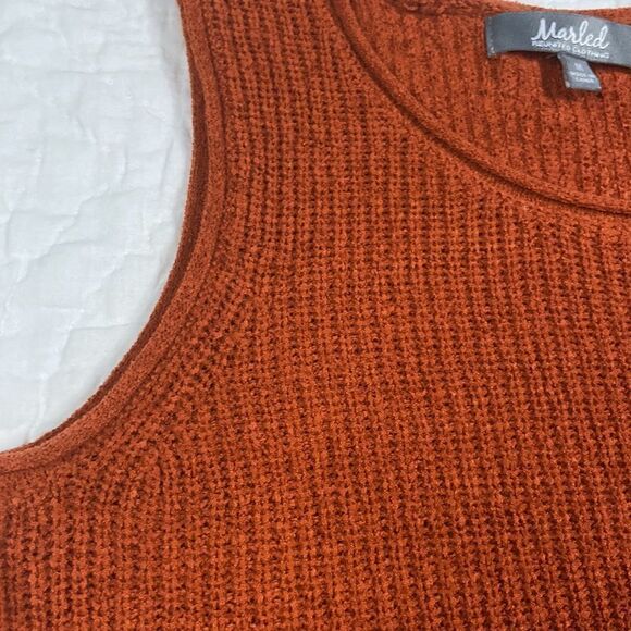 Marled Knit Orange Tank Top Sweater size Medium - Picture 5 of 9
